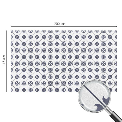 Zelfklevende anti inkijk folie glas in lood Plantenmotief