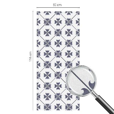 Zelfklevende anti inkijk folie glas in lood Plantenmotief