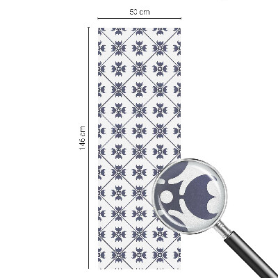 Zelfklevende anti inkijk folie glas in lood Plantenmotief