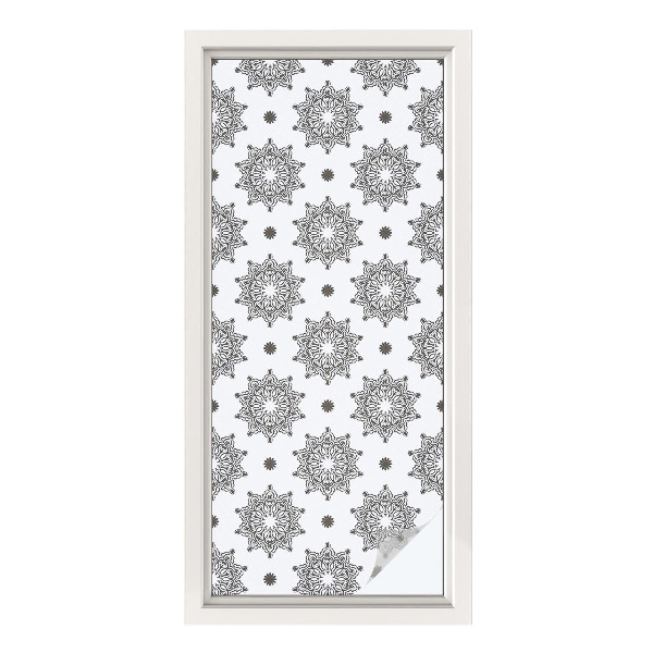 Zelfklevende anti inkijk folie glas in lood Klassieke rozetten