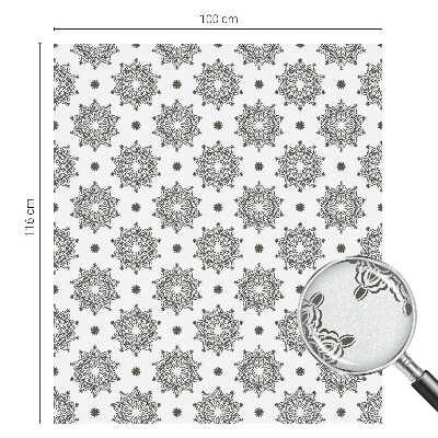 Zelfklevende anti inkijk folie glas in lood Klassieke rozetten