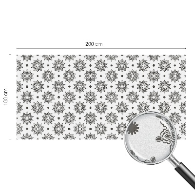 Zelfklevende anti inkijk folie glas in lood Klassieke rozetten