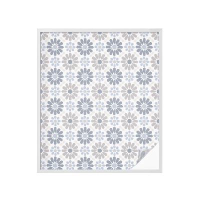 Zonwerende raamfolie glas in lood Bloemenmozaïek