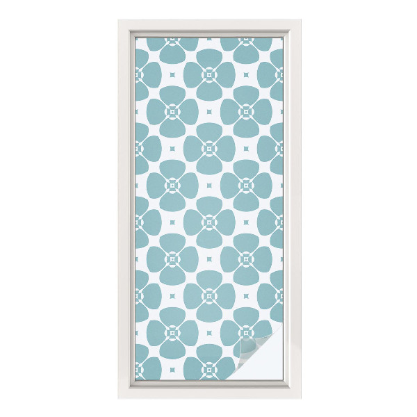 Zelfklevende raamfolie glas in lood Bloemensymmetrie