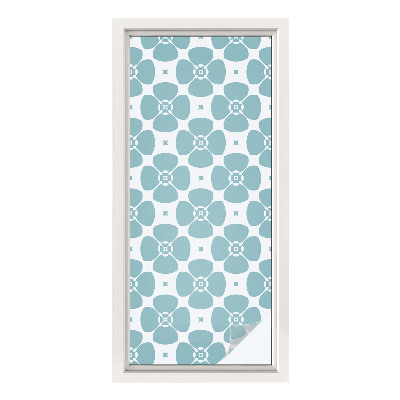 Zelfklevende raamfolie glas in lood Bloemensymmetrie