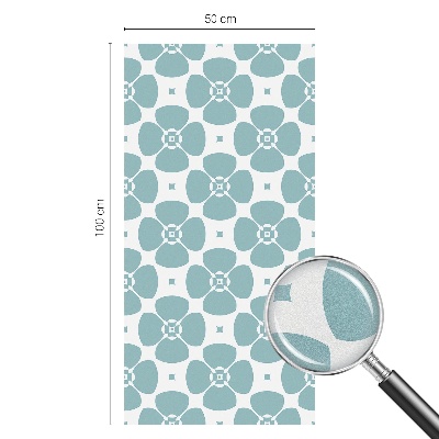 Zelfklevende raamfolie glas in lood Bloemensymmetrie