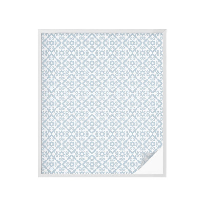 Zonwerende raamfolie glas in lood Blauwe ornamenten