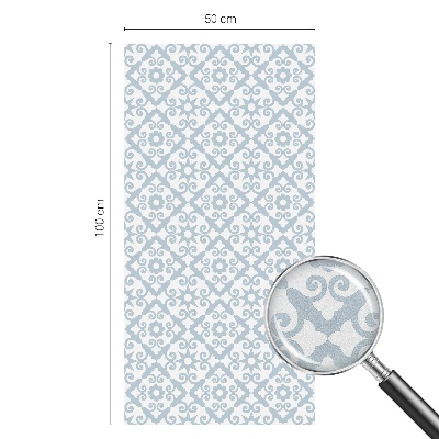 Zonwerende raamfolie glas in lood Blauwe ornamenten