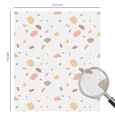 Zelfklevende raamfolie glas in lood Abstracte terrazzo