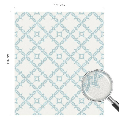 Zonwerende raamfolie glas in lood Blauwe geometrie