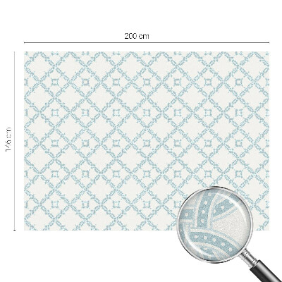 Zonwerende raamfolie glas in lood Blauwe geometrie