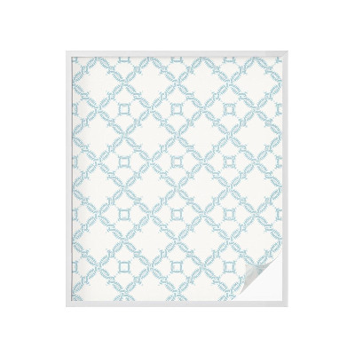 Zonwerende raamfolie glas in lood Blauwe geometrie