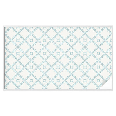 Zonwerende raamfolie glas in lood Blauwe geometrie