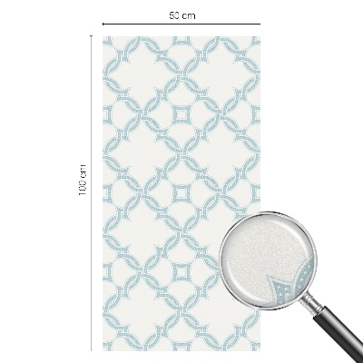 Zonwerende raamfolie glas in lood Blauwe geometrie