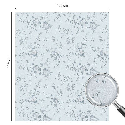 Zelfklevende raamfolie glas in lood Subtiele bloemen