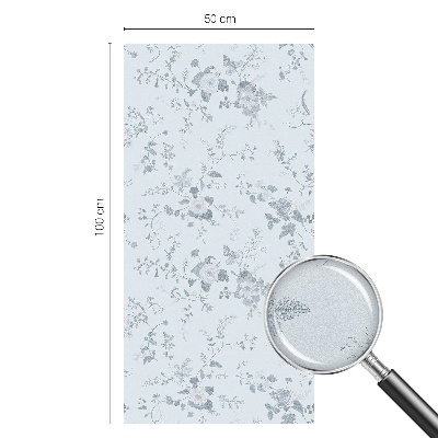 Zelfklevende raamfolie glas in lood Subtiele bloemen