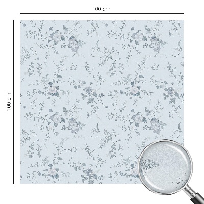 Zelfklevende raamfolie glas in lood Subtiele bloemen