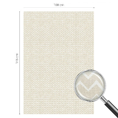 Zonwerende raamfolie glas in lood Beige zigzag