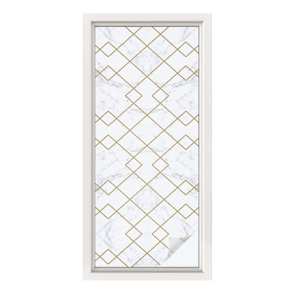 Zelfklevende anti inkijk folie glas in lood Geometrische lijnen