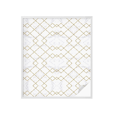 Zelfklevende anti inkijk folie glas in lood Geometrische lijnen