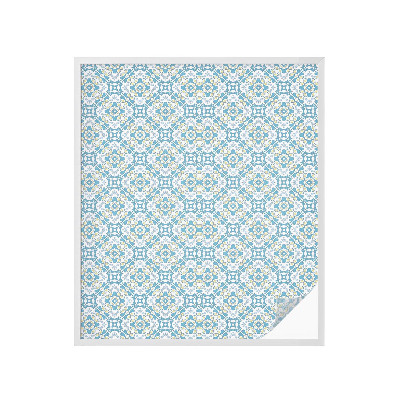 Zelfklevende anti inkijk folie glas in lood Geometrische rozetten