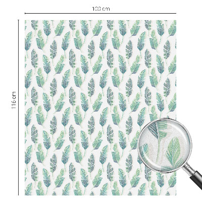 Zonwerende raamfolie glas in lood Tropische bladeren