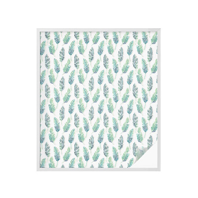 Zonwerende raamfolie glas in lood Tropische bladeren