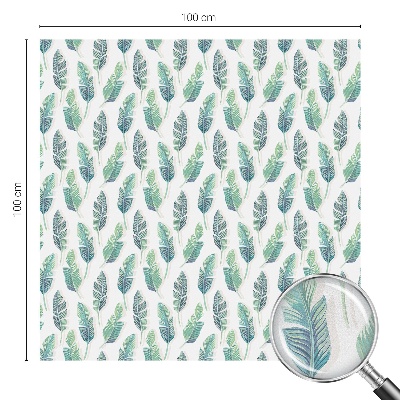 Zonwerende raamfolie glas in lood Tropische bladeren