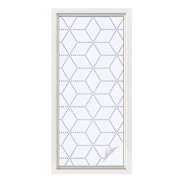 Zelfklevende anti inkijk folie glas in lood Paarse ruiten