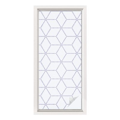 Zelfklevende anti inkijk folie glas in lood Paarse ruiten