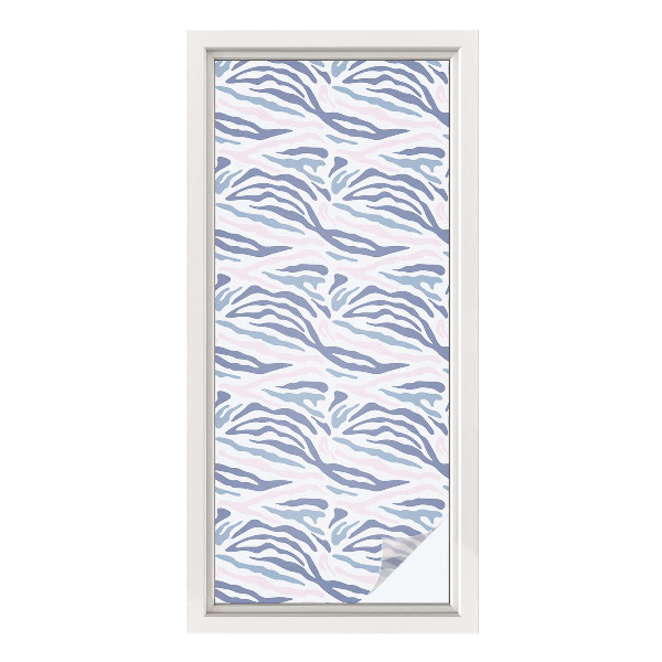 Zonwerende raamfolie glas in lood Zebrapatroon