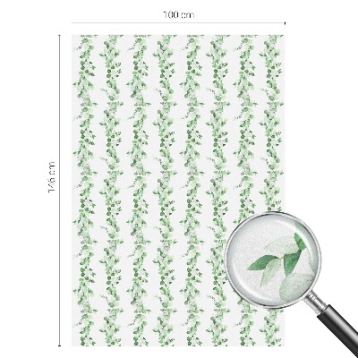 Zelfklevende raamfolie glas in lood Groene slingers