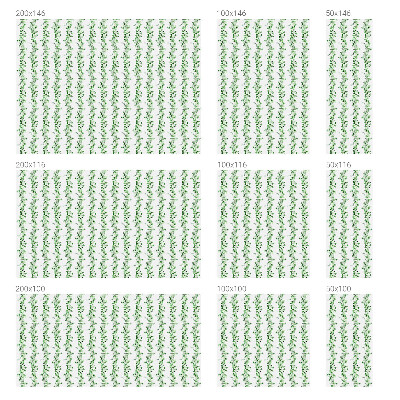 Zelfklevende raamfolie glas in lood Groene slingers