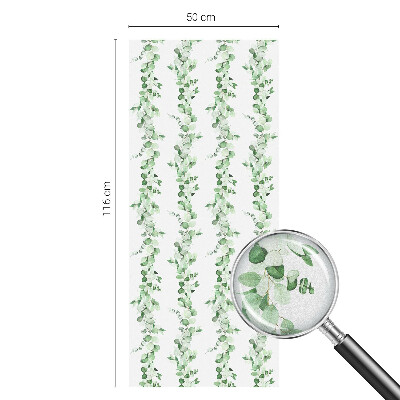 Zelfklevende raamfolie glas in lood Groene slingers