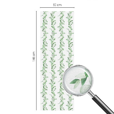 Zelfklevende raamfolie glas in lood Groene slingers
