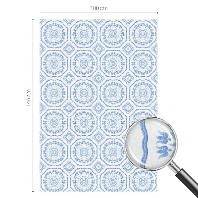 Zelfklevende anti inkijk folie glas in lood Bloemenornamenten