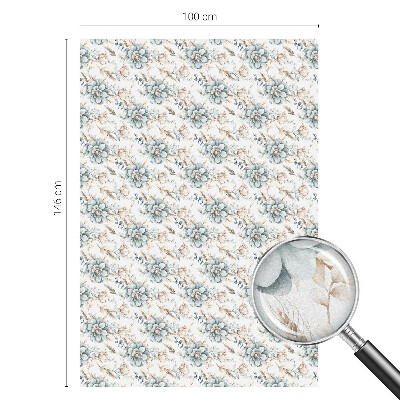 Zelfklevende anti inkijk folie glas in lood Bloemen elegantie