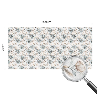 Zelfklevende anti inkijk folie glas in lood Bloemen elegantie