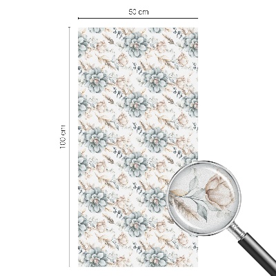 Zelfklevende anti inkijk folie glas in lood Bloemen elegantie