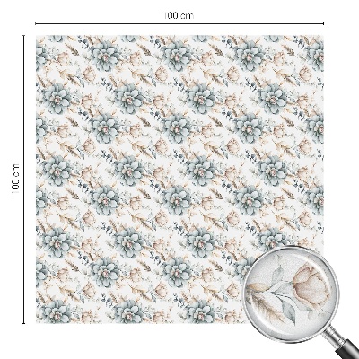 Zelfklevende anti inkijk folie glas in lood Bloemen elegantie