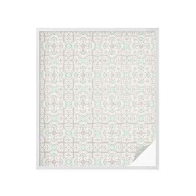 Zelfklevende raamfolie glas in lood Bloementegels