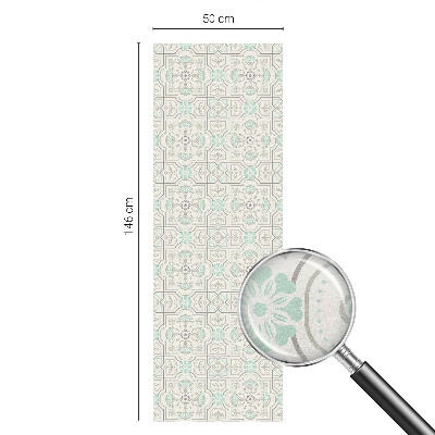 Zelfklevende raamfolie glas in lood Bloementegels