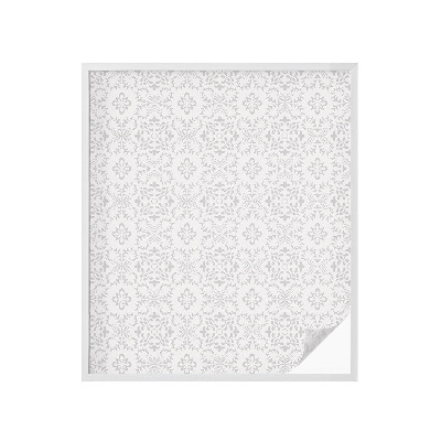 Zonwerende raamfolie glas in lood Plantenornamenten