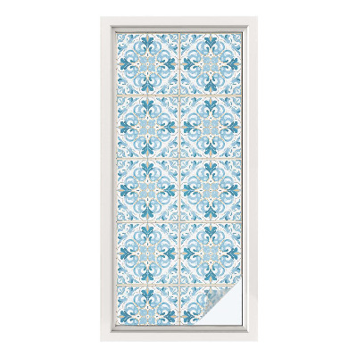 Zelfklevende anti inkijk folie glas in lood Bloementegels