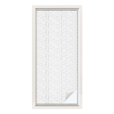 Zelfklevende raamfolie glas in lood Geometrische vlecht