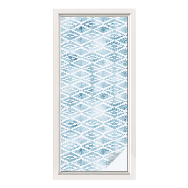 Zonwerende raamfolie Blauwe ruiten