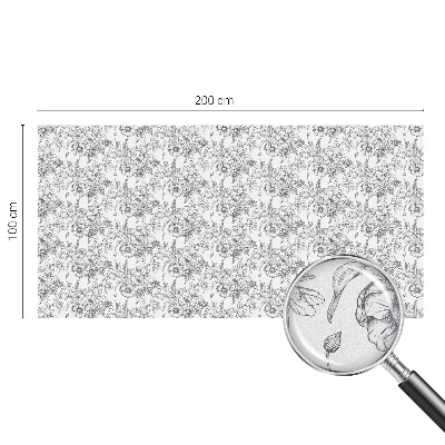 Zonwerende raamfolie glas in lood Bloemen elegantie