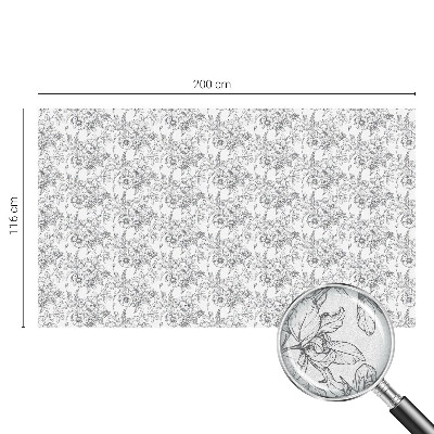 Zonwerende raamfolie glas in lood Bloemen elegantie