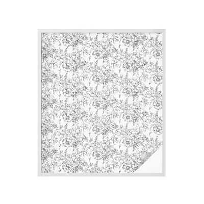 Zonwerende raamfolie glas in lood Bloemen elegantie