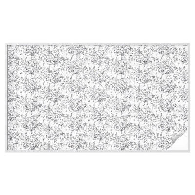 Zonwerende raamfolie glas in lood Bloemen elegantie